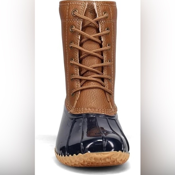 JBU by Jambu Women's Maplewood Waterproof Rain Mid Calf Boot TAN/NAVY New - Picture 3 of 7